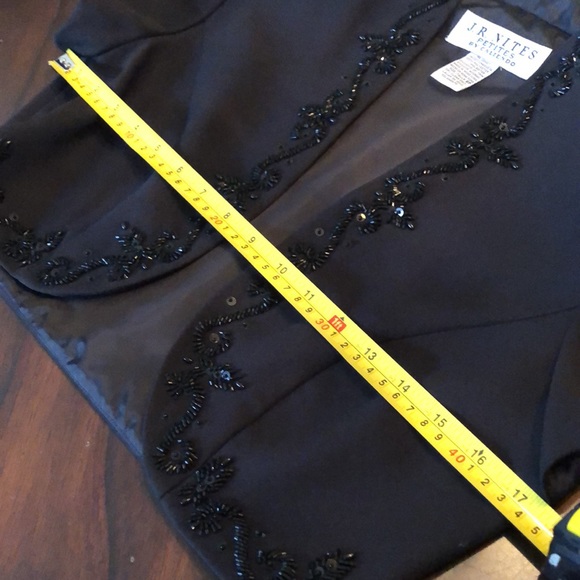 J.R. NITES 2-Pc Beaded Bolero Jacket & Sleeveless side slit statuesque gown - Picture 11 of 15